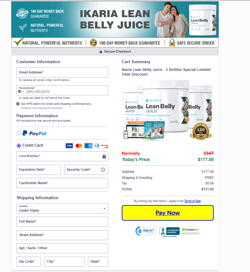 Ikaria Lean Belly Juice-order-page